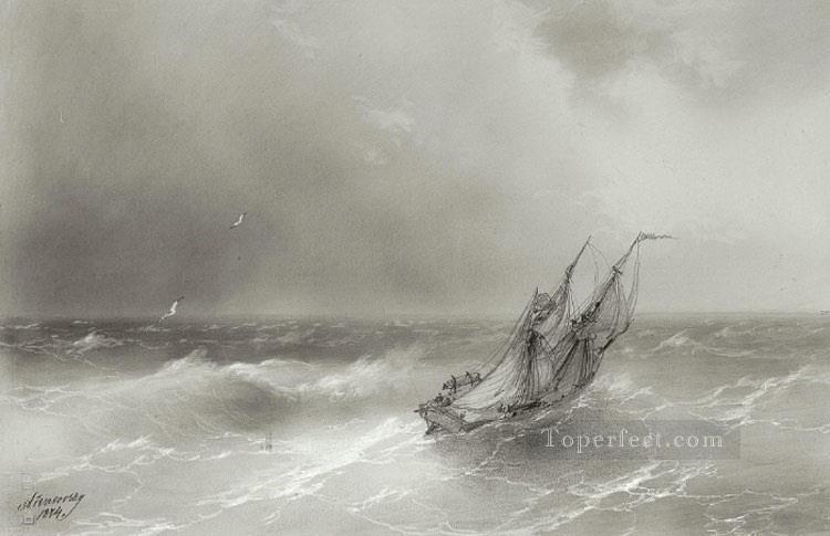 alta mar 1874 Romántico Ivan Aivazovsky Ruso Pintura al óleo